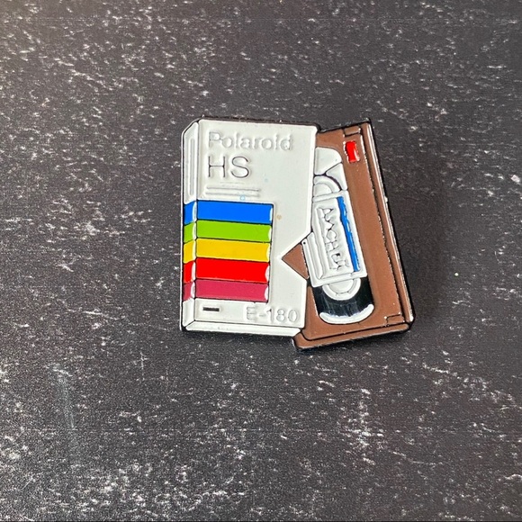 Video Tape Enamel Pin/ Brooch - Picture 2 of 6